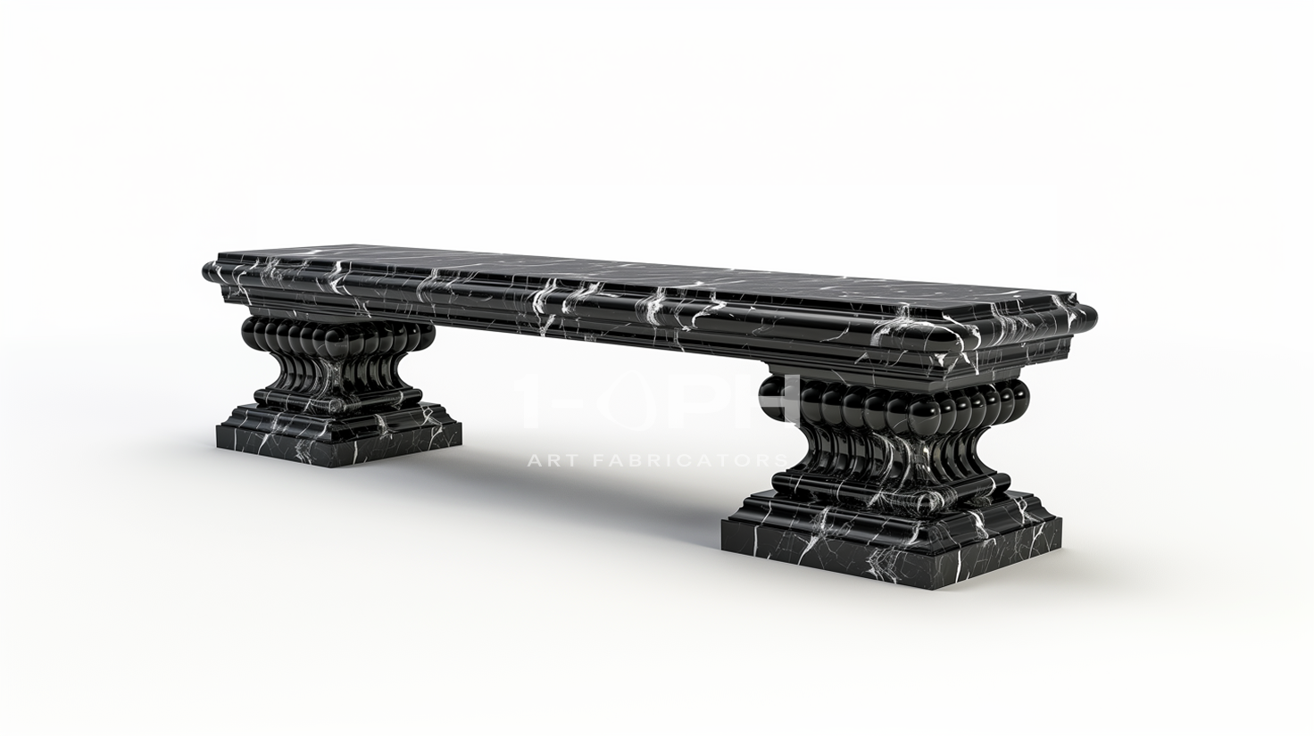 NERO IMPERIAL PEDESTAL BENCH