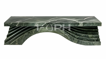 Verde Wave Marble Bench