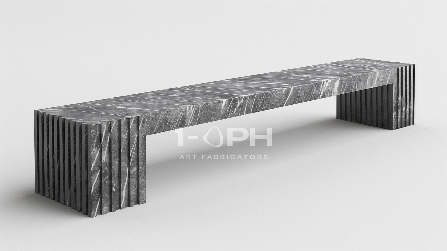 Strata Linear Marble Bench