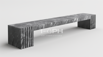 Strata Linear Marble Bench