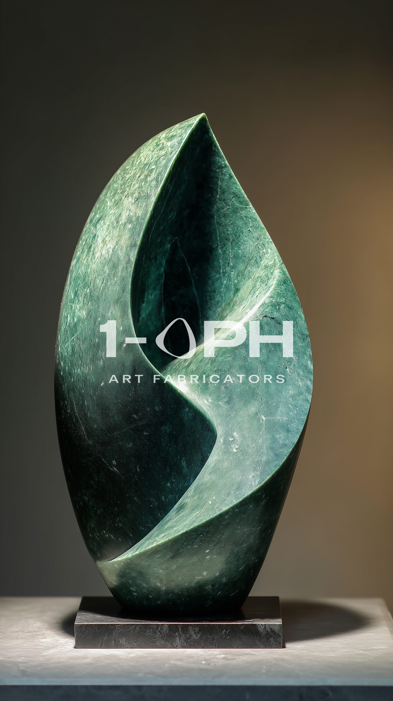 Emerald Veil — Collectible Marble Sculpture