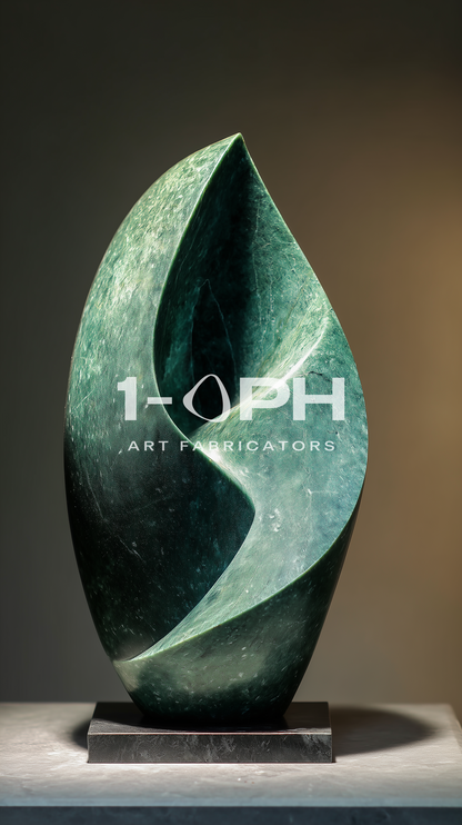 Emerald Veil — Collectible Marble Sculpture