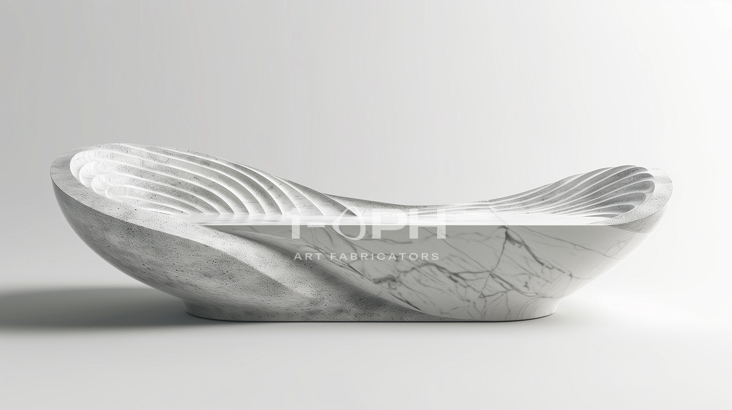 Aurelia Wave Marble Bench