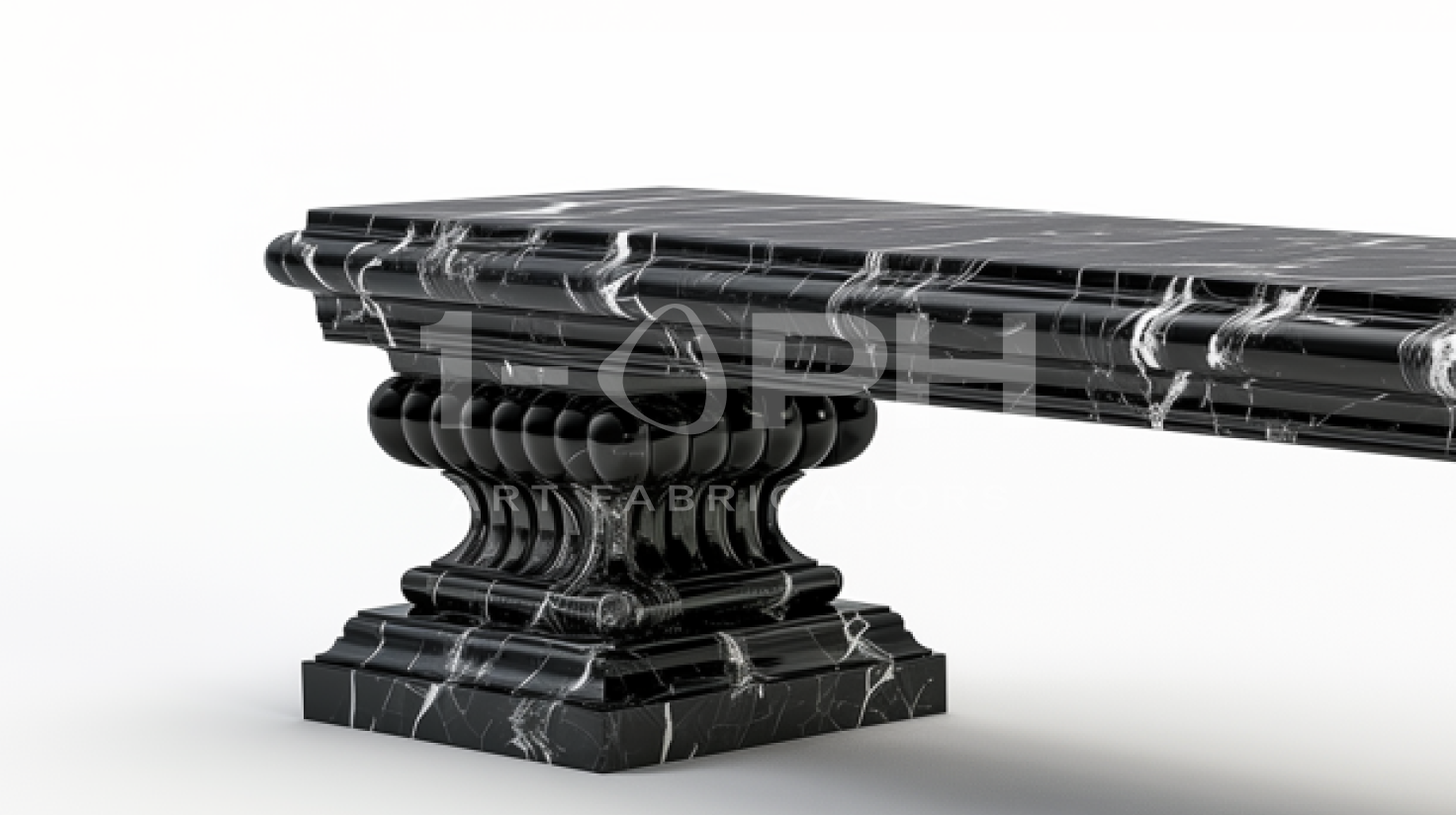 NERO IMPERIAL PEDESTAL BENCH