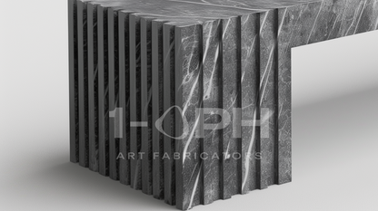 Strata Linear Marble Bench