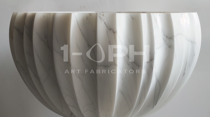 Fluted Marble Urn Planter