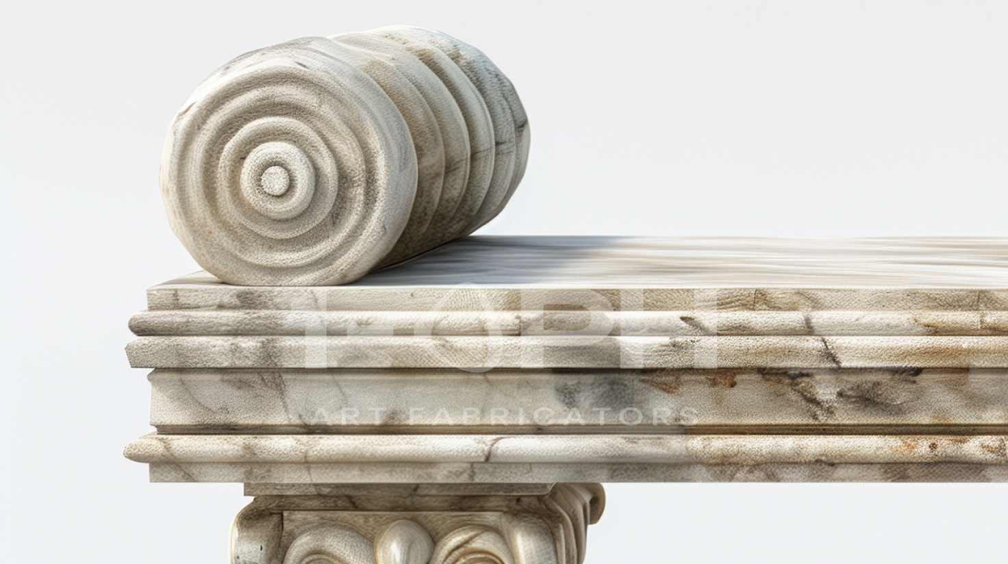 Imperial Volute Marble Bench