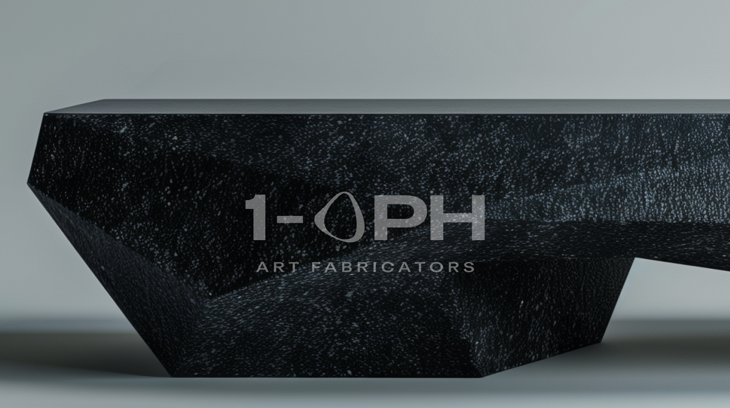 Obsidian Facet Marble Bench