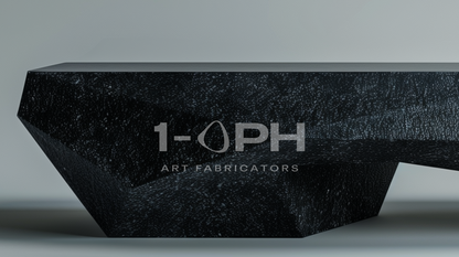 Obsidian Facet Marble Bench