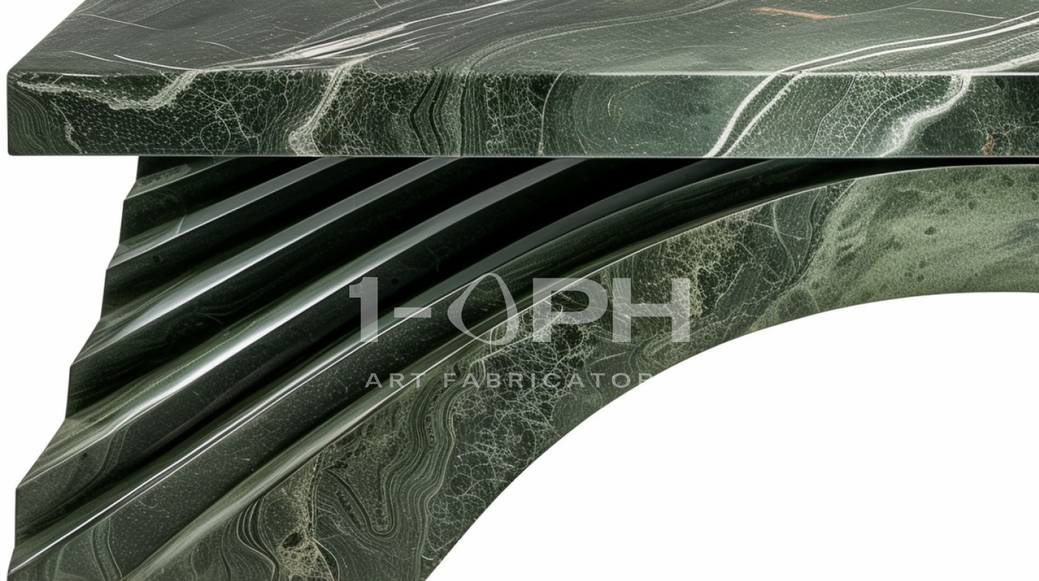 Verde Wave Marble Bench