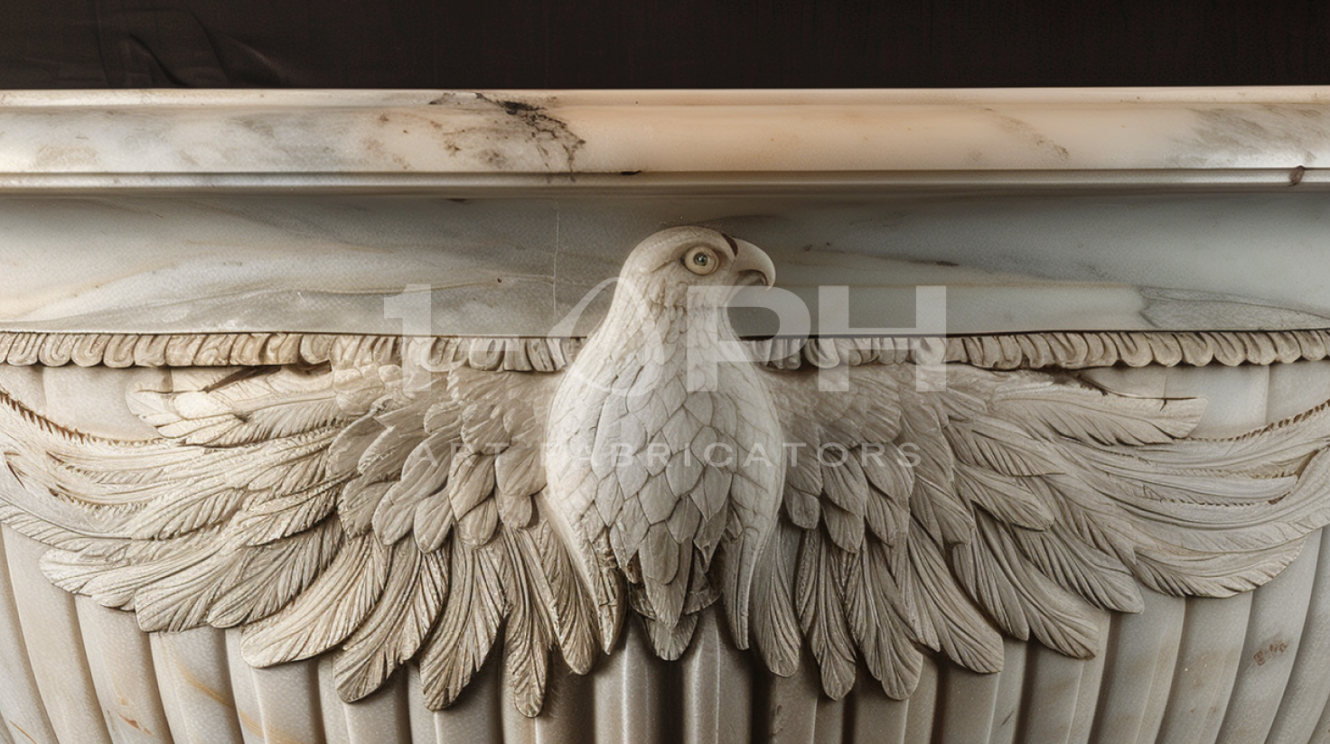 Imperial Eagle Marble Urn Planter