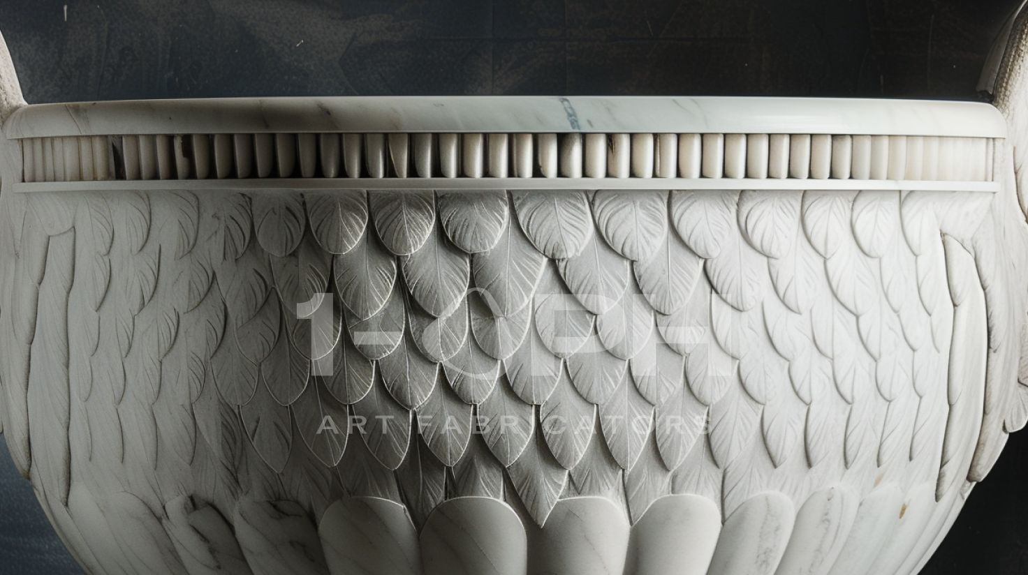 Aquila Wing Marble Urn Planter