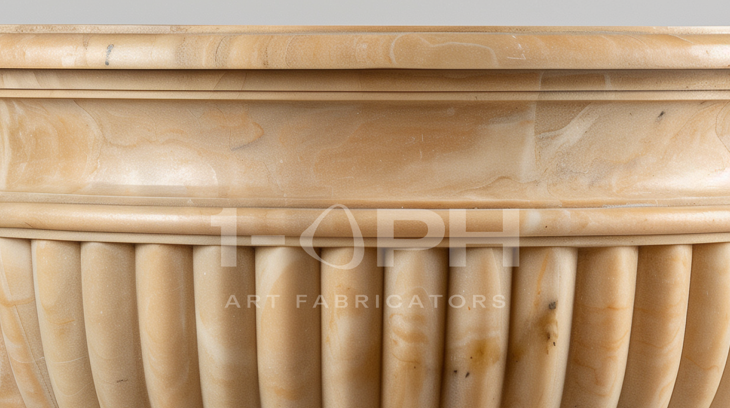 Egyptian Beige Classical Marble Urn Planter