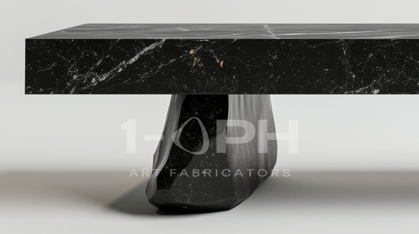 Obsidian Edge Marble Bench