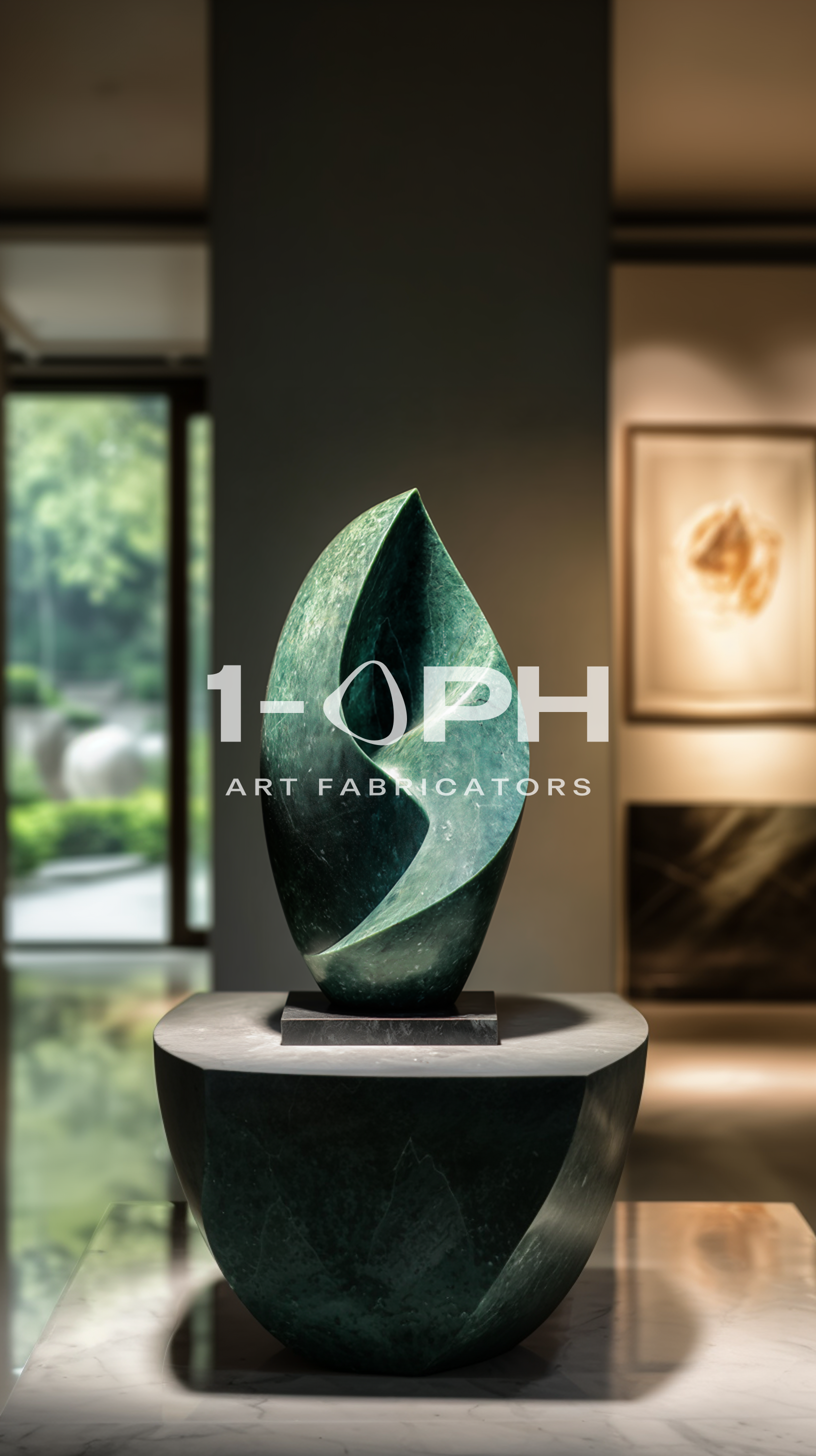 Emerald Veil — Collectible Marble Sculpture
