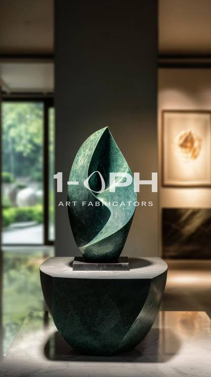Emerald Veil — Collectible Marble Sculpture