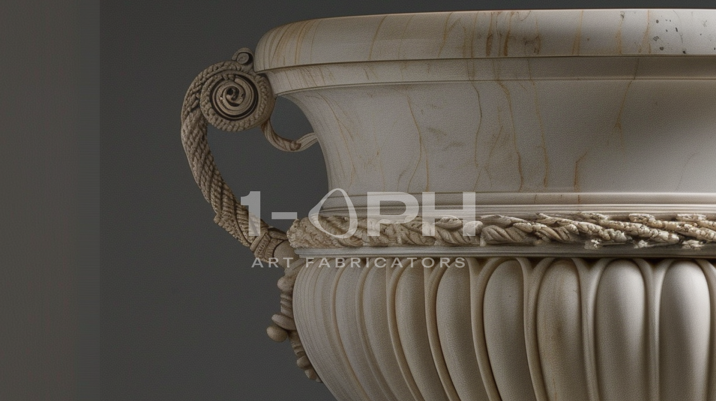 Heritage Rope-Handle Marble Urn Planter