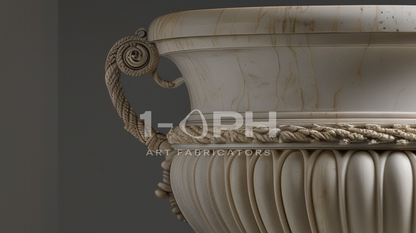 Heritage Rope-Handle Marble Urn Planter