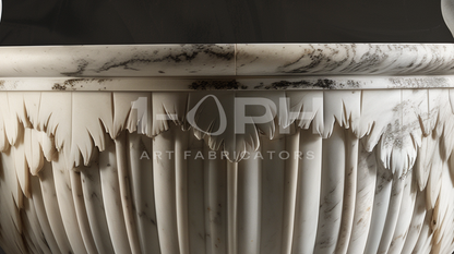 Carrara Winged Classical Marble Urn Planter