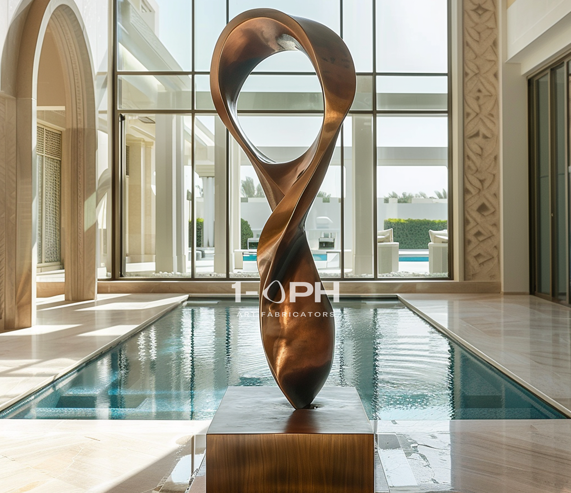 Eternal Flux II — Monumental Bronze Loop Sculpture