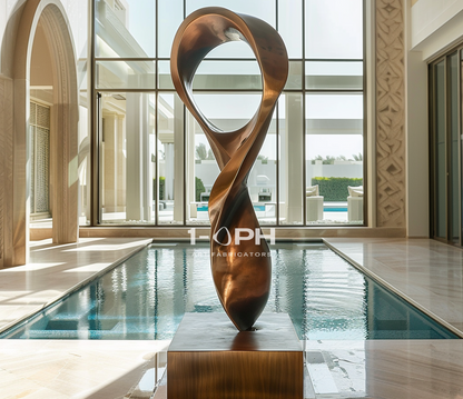 Eternal Flux II — Monumental Bronze Loop Sculpture