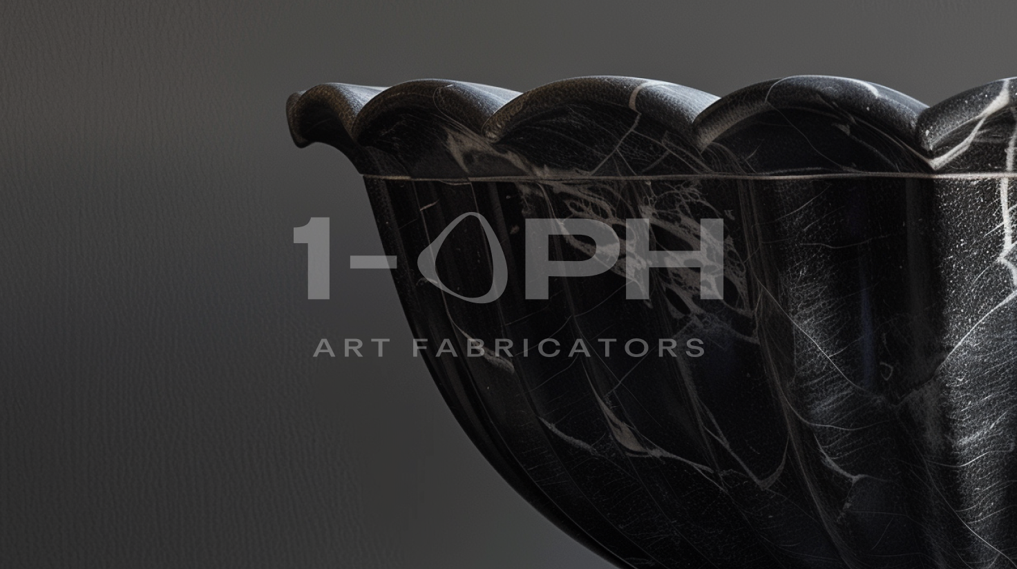 Nero Fluted Marble Urn Planter