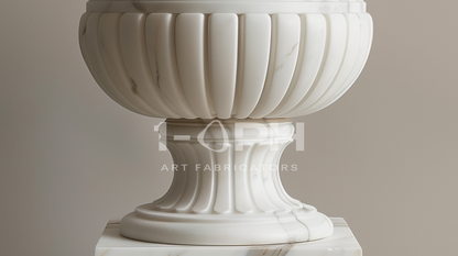 Calacatta Classic Marble Urn Planter
