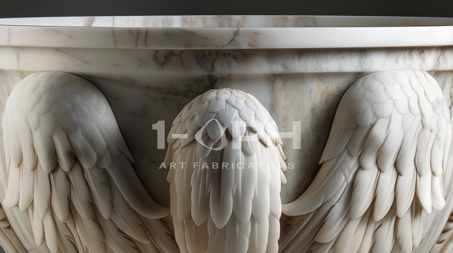 Carrara Winged Marble Urn Planter