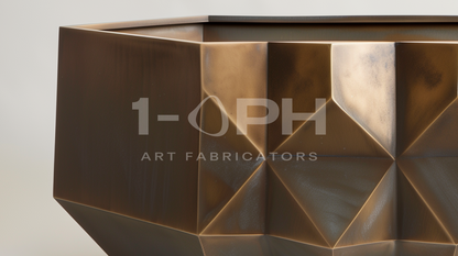 Faceted Bronze Geometric Luxury Planter
