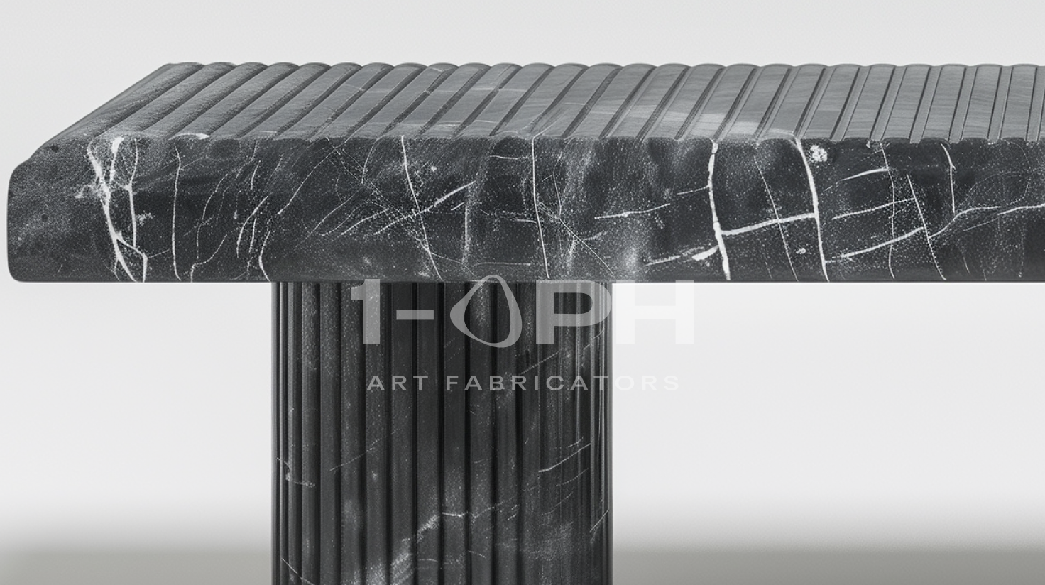 Fluted Column Marble Bench