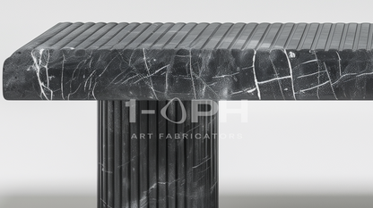 Fluted Column Marble Bench
