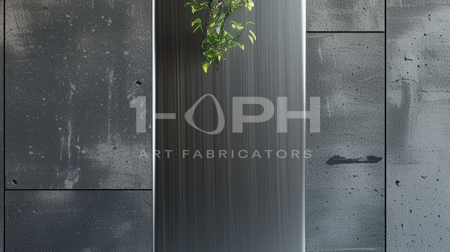 Monolith Brushed Stainless Steel Column Planter