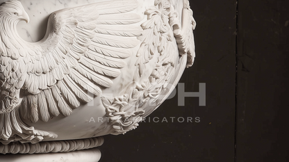 Imperial Eagle Marble Urn Planter