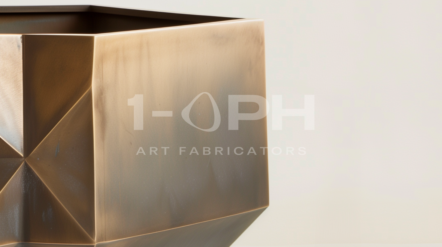 Faceted Bronze Geometric Luxury Planter