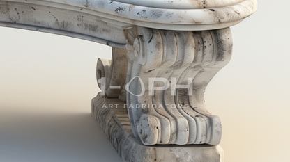 Imperial Curved Marble Bench