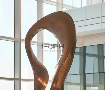 Eternal Flux — Human-Scale Polished Bronze Sculpture