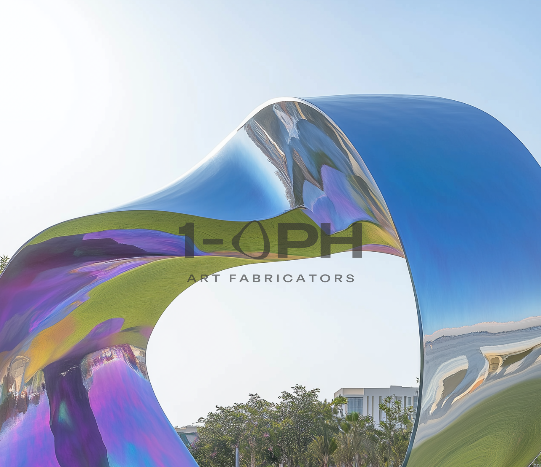 Celestial Loop — Monumental Mirror-Clad Outdoor Sculpture