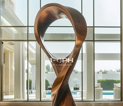Eternal Flux II — Monumental Bronze Loop Sculpture