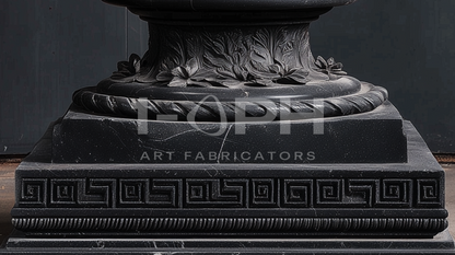 Imperial Eagle Black Marble Urn Planter