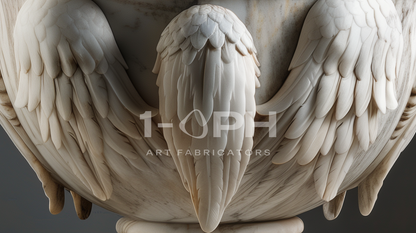 Carrara Winged Marble Urn Planter