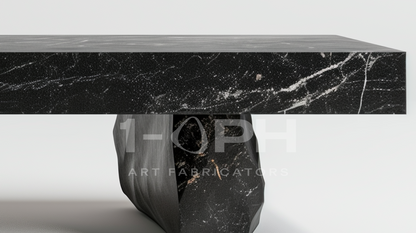 Obsidian Edge Marble Bench