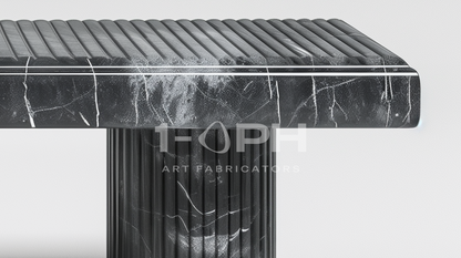 Fluted Column Marble Bench