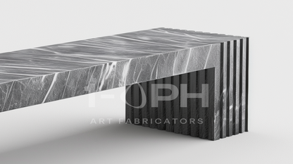 Strata Linear Marble Bench