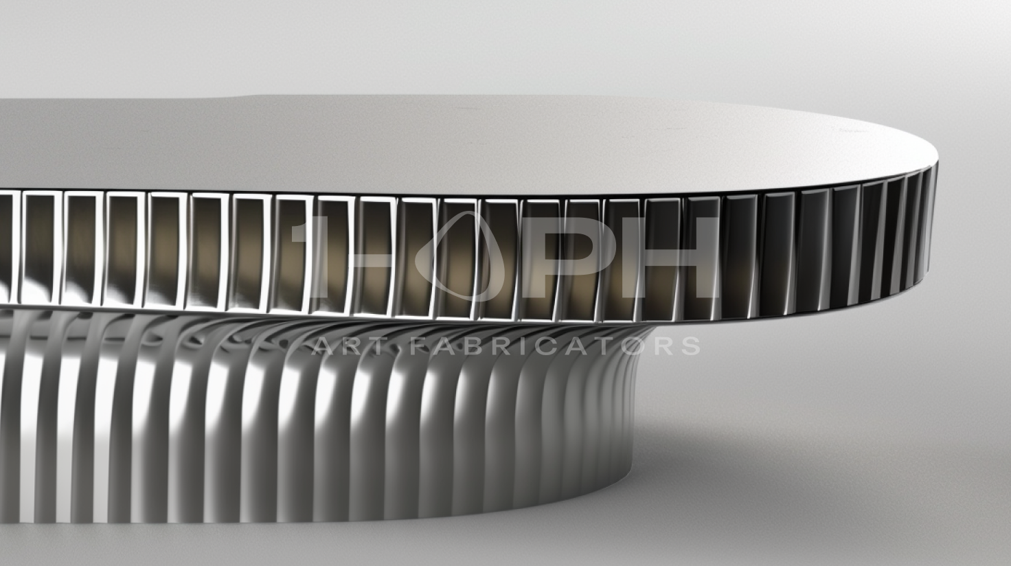 Aero Rib Stainless Steel Bench