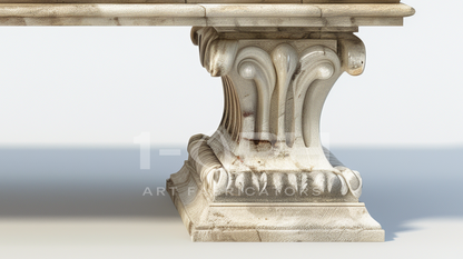 Imperial Volute Marble Bench