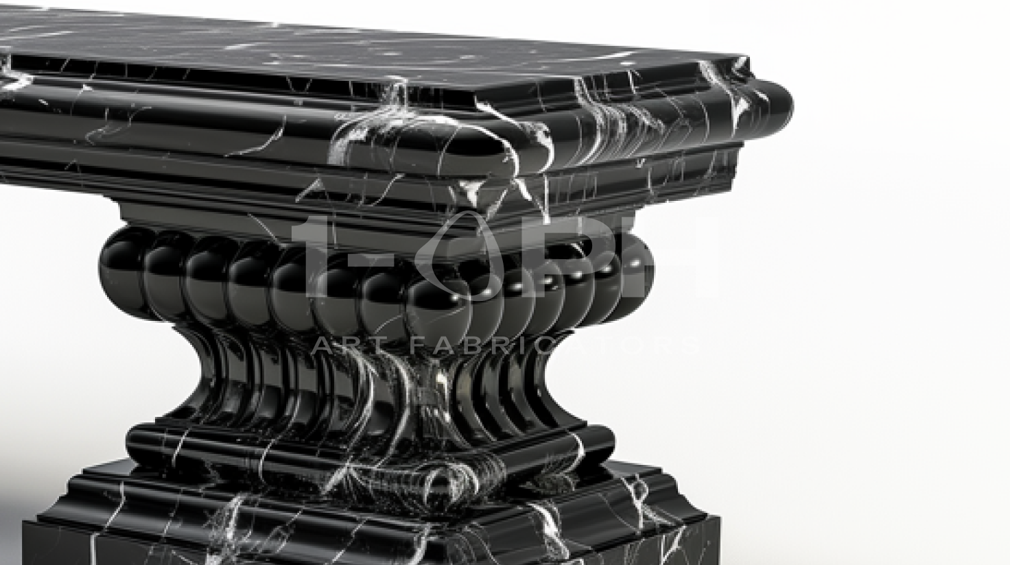 NERO IMPERIAL PEDESTAL BENCH
