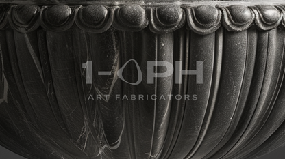 Pietra Grey Classical Fluted Marble Urn Planter