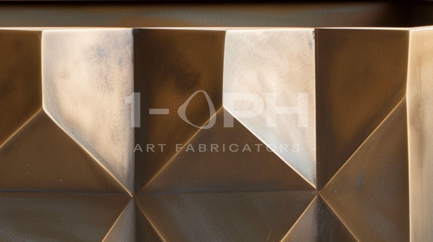 Faceted Bronze Geometric Luxury Planter