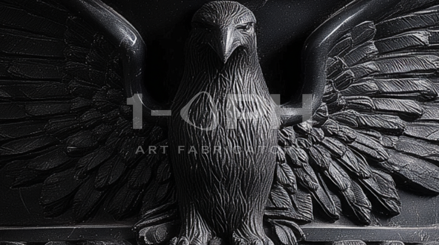Imperial Eagle Black Marble Urn Planter