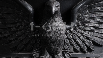 Imperial Eagle Black Marble Urn Planter